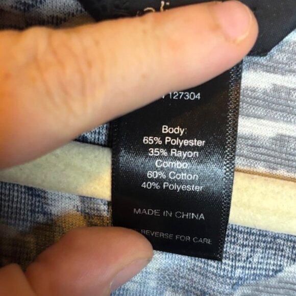 Ali Miles Blouse Women's Large Abstract Floral Dots Lightweight Sheer - Picture 5 of 5